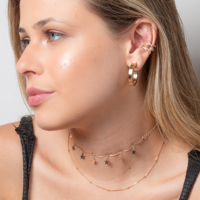 Stars Choker Necklace | Stars Choker 18k gold plated | Malu Maiese 2