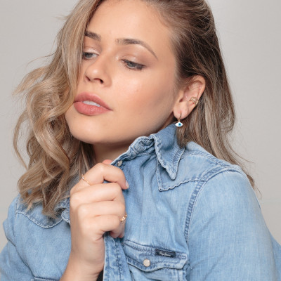 Little Eyes Hoop Earrings | Hoop Earrings with Greek Eye | Malu Maiese 2