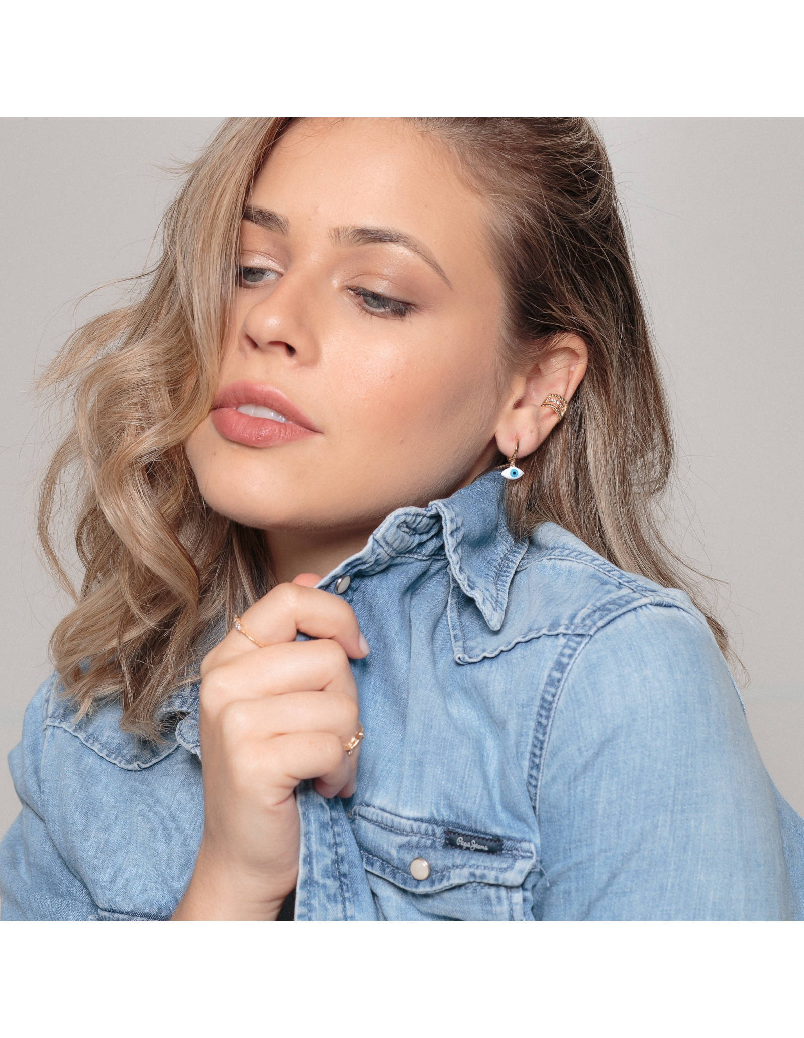 Little Eyes Hoop Earrings | Hoop Earrings with Greek Eye | Malu Maiese