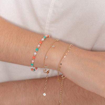 Pulsera Bali | minimalista, recubierta en oro 18k, ajustable. 2