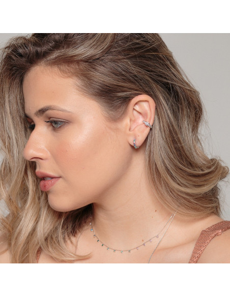 Aros Mini Colours | Pendientes de aro o puño de oreja, cz coloridas. Aros Mini Colours | Pendientes de aro o puño de oreja, cz coloridas.