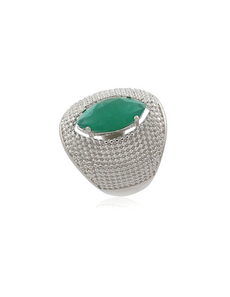 Anillo Aimée |diseño exclusivo con cristal turquesa o verde Anillo Aimée |diseño exclusivo con cristal turquesa o verde