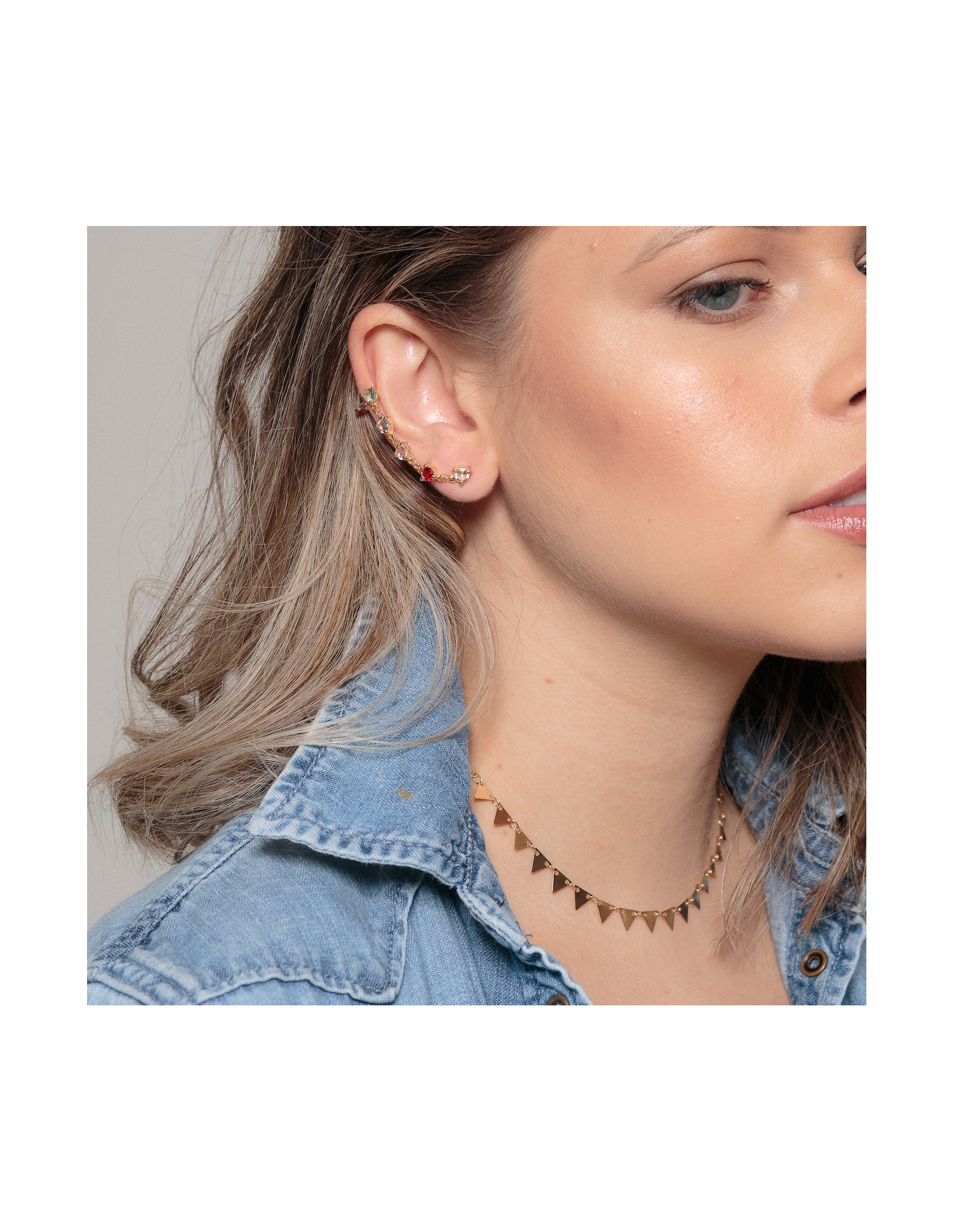 Colar Choker Sun | minimalista, com triangulos | Malu Maiese