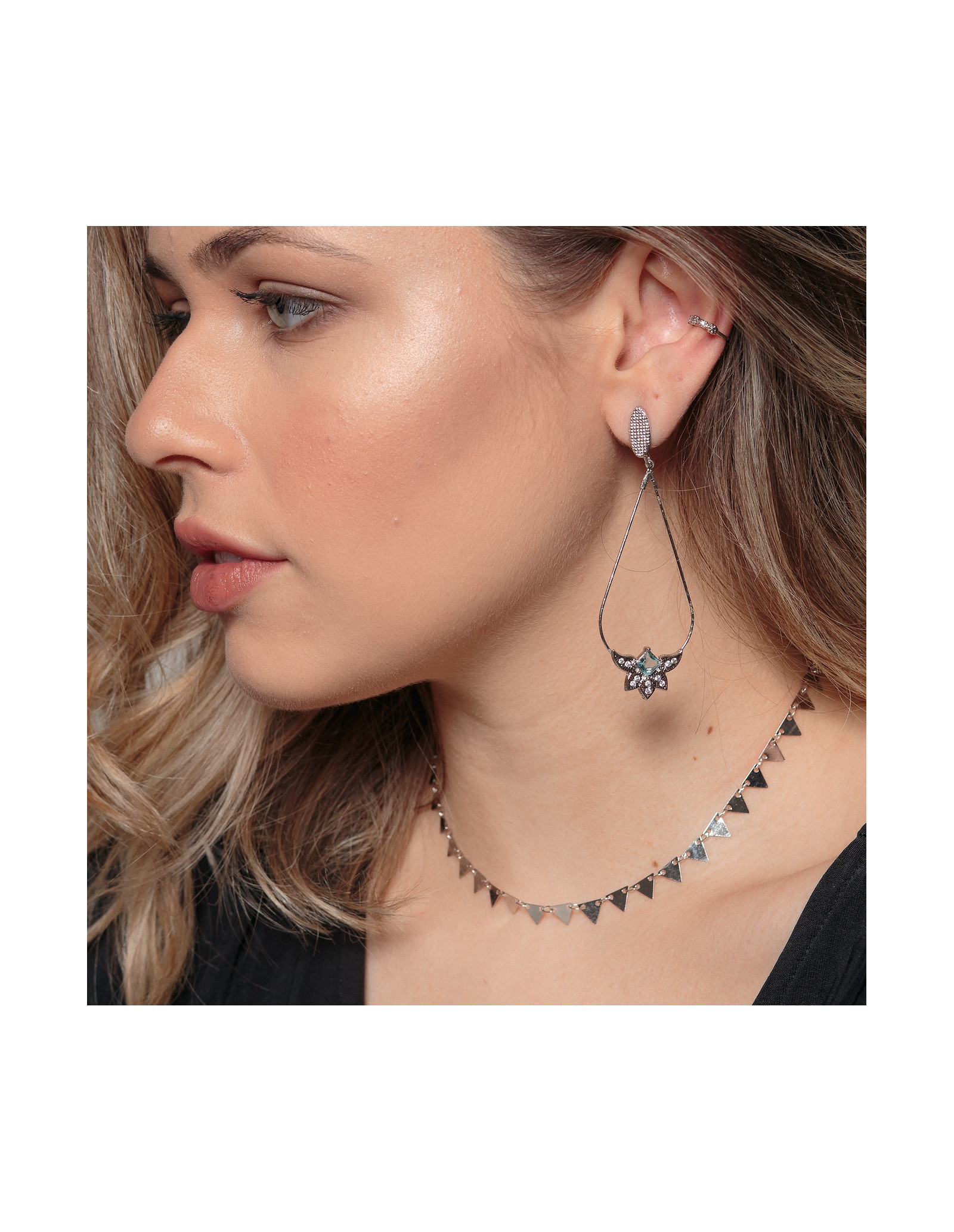 Colar Choker Sun | minimalista, com triangulos | Malu Maiese