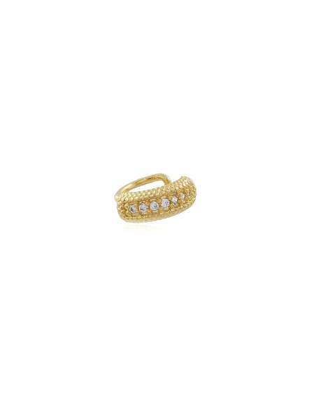 Ear Cuff Anitta | Puño de Oreja para Cartílago, Oro 18k y Circonitas.