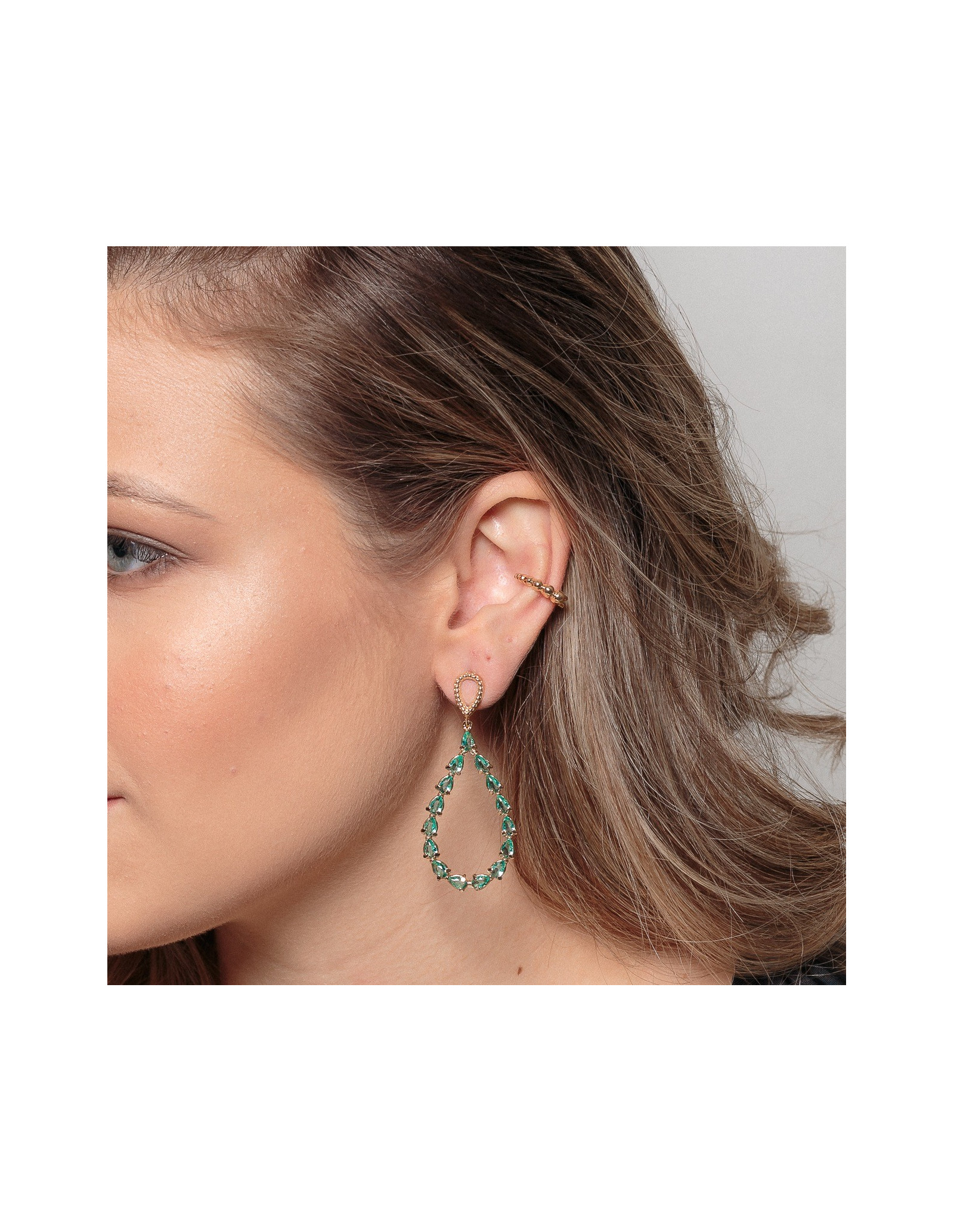 Sette Ear Cuff | 18k gold plated ear cuff, cartilage | Malu Maiese