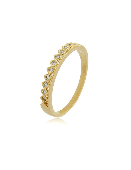 Anillo Ivy | Anillo falange, diseño de ramas con circonitas blancas.