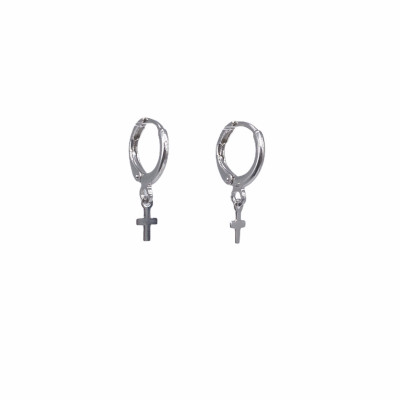 Aros Mini Cruz | Pendientes con charms | Envío gratis. 2