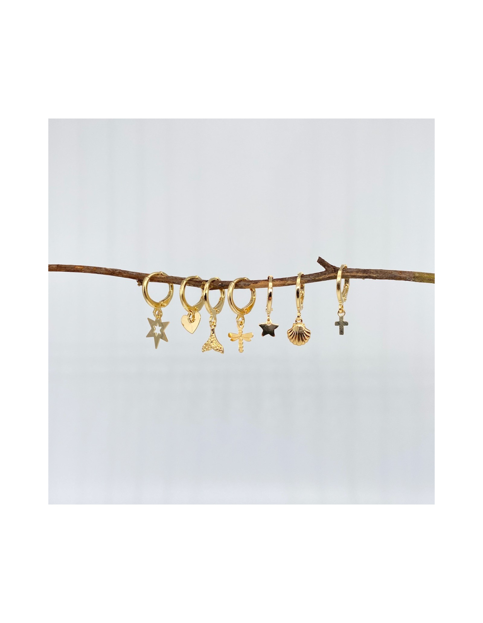 Aros Mini Estrella | Pendientes con charms | Malu Maiese