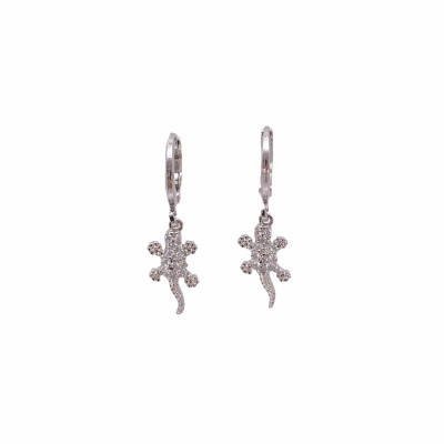 Crocodile Hoop Earrings | Hoop earrings with charms | Gold plated 2