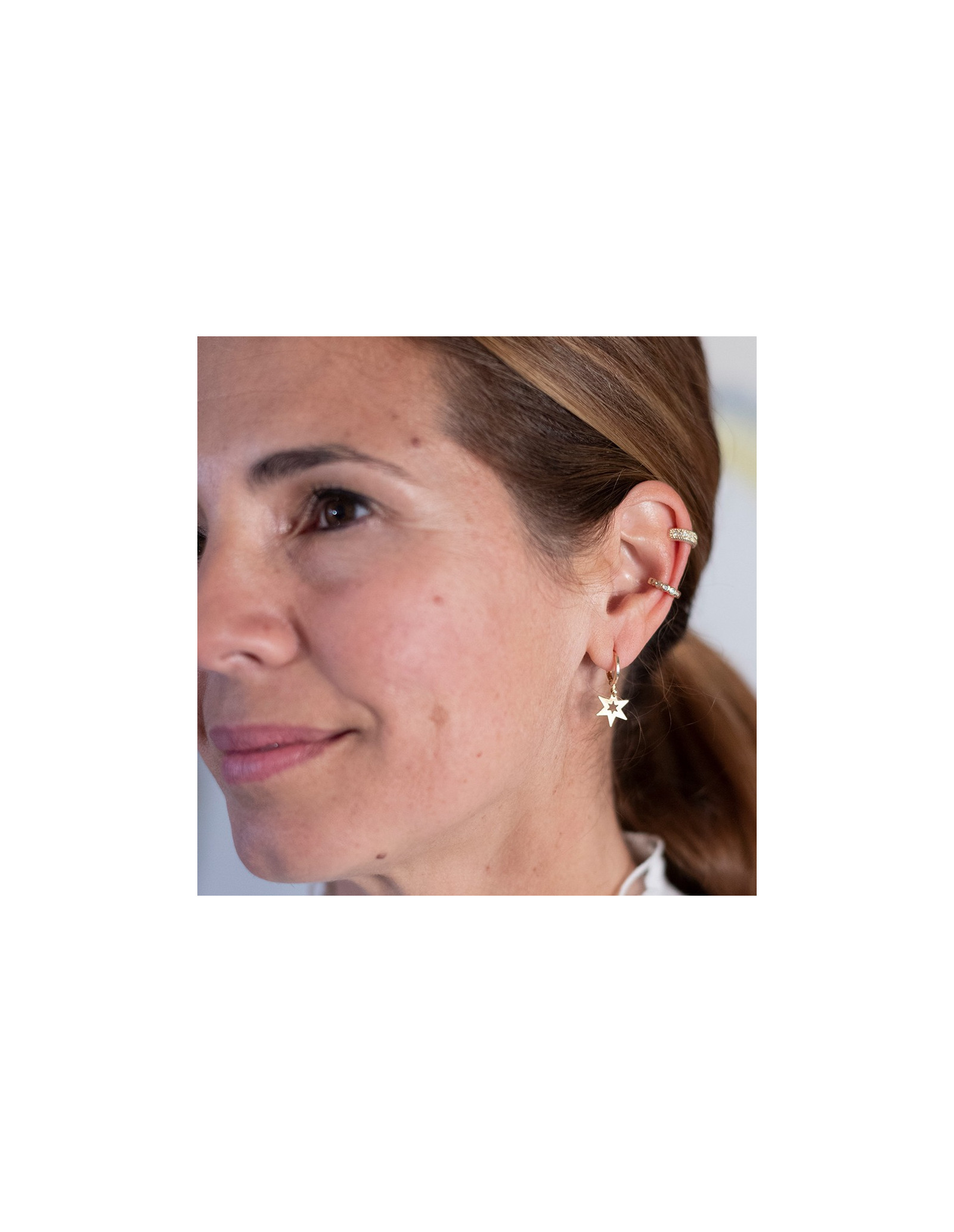 Star Hoop Earrings | Earrings with charms | Malu Maiese