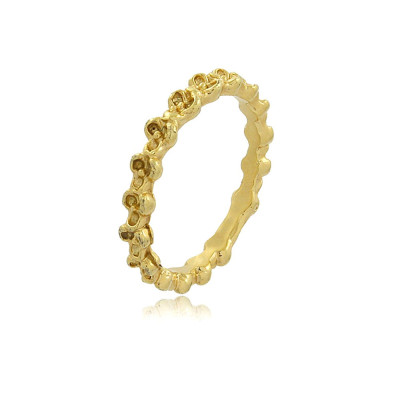 Anillo Piccola Fiore | Minimalist ring in 18k gold, exclusive design.