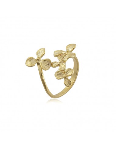 Flower Ring, 18 karat golden plated.