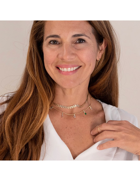 Colar Curto Folha de Nero | Choker Folhas | Malu Maiese Colar Curto Folha de Nero | Choker Folhas | Malu Maiese
