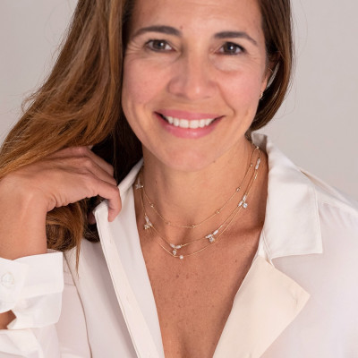 Colar Tati | Colar Curto em Ouro 18k com Zirconias Brancas. 2