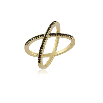 Rocksbox: Pave X Shaped Ring by Sophie Harper