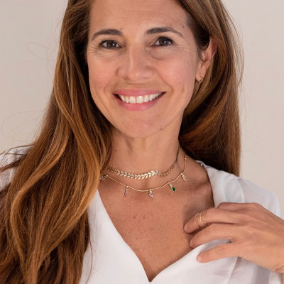 Colar Choker Giulia | Colar curto folheado em ouro de 18 quilates 2