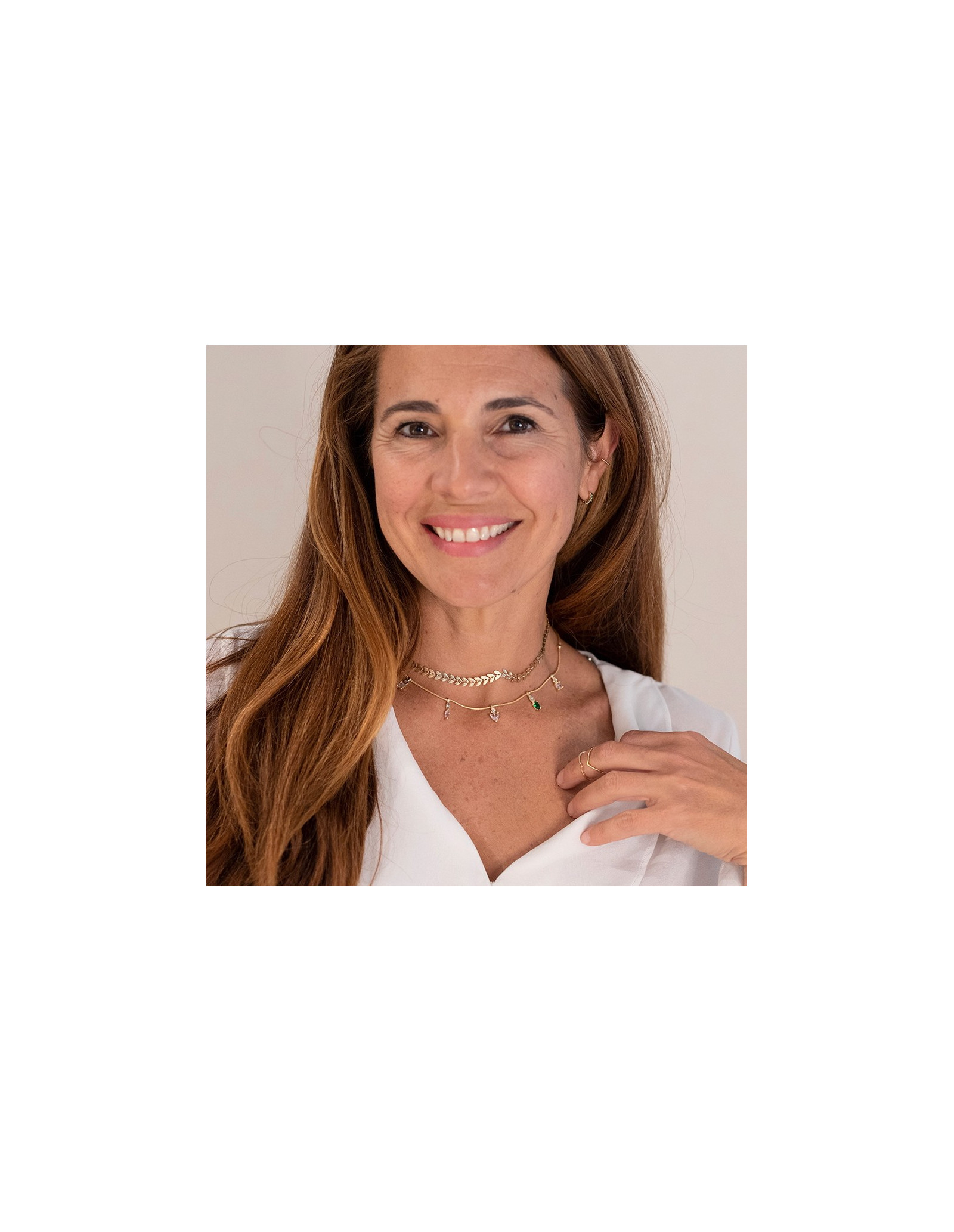 Giulia Choker Necklace | Exclusive design, gold plated with colourful zirconia