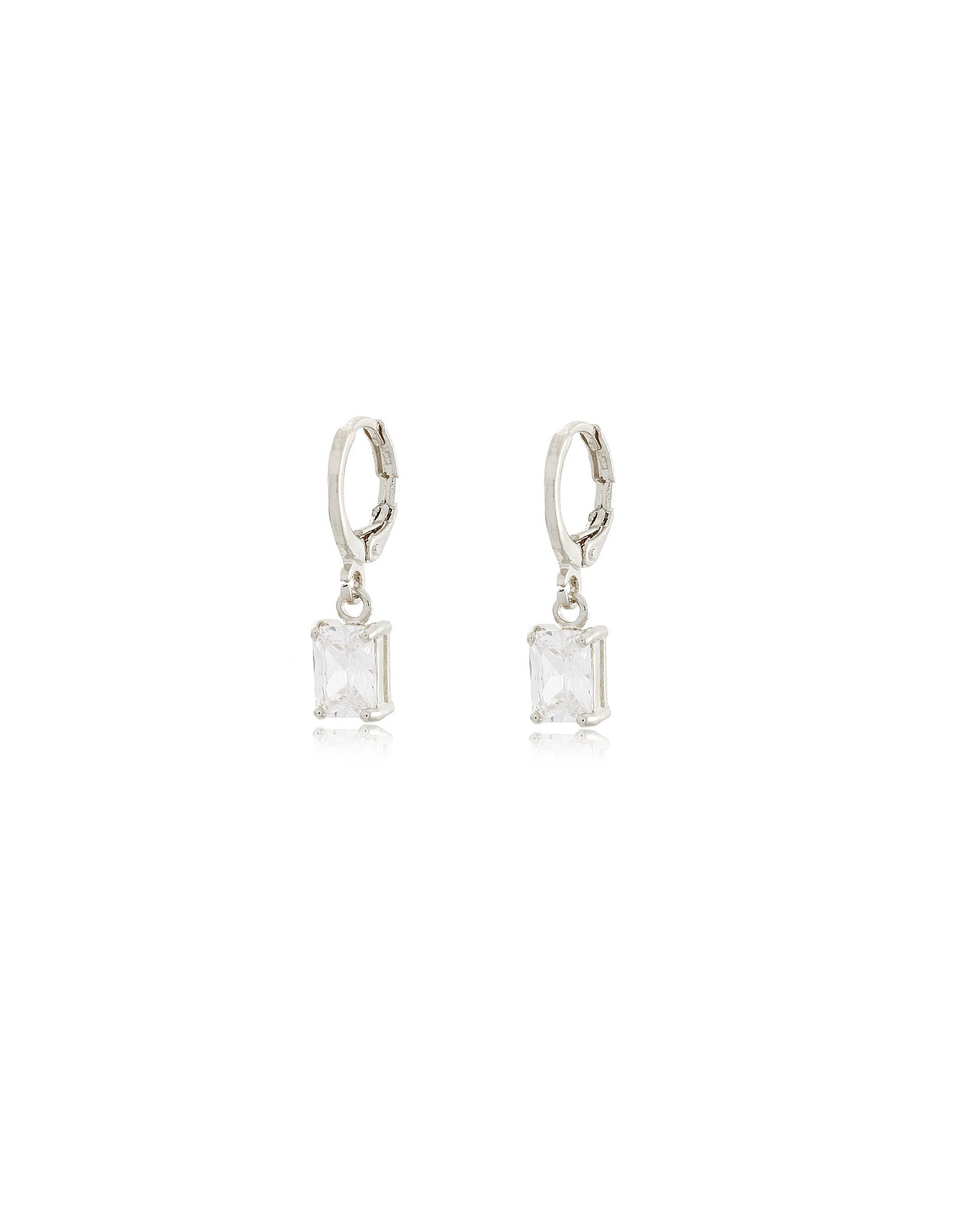 Argola Chiara | Brincos de Argola Zircônia Baghette | Malu Maiese