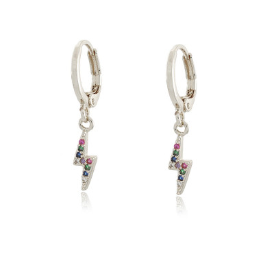 Bolt Colours Hoop Earrings | Hoop earrings with charms | Malu Maiese 2