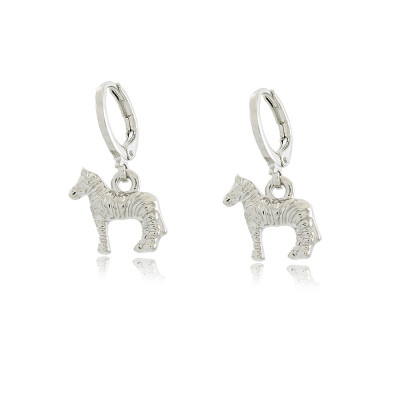 Horse Hoop Earrings | Hoop earrings with charms | Gold plated