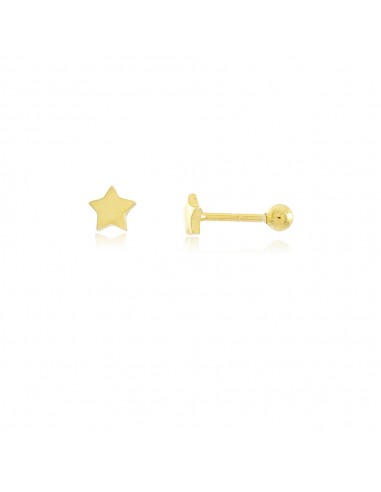925 Sterling silver star piercing earring