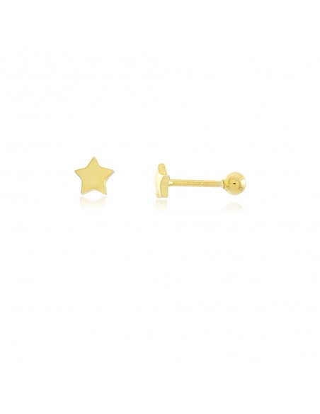 925 Sterling silver star piercing earring