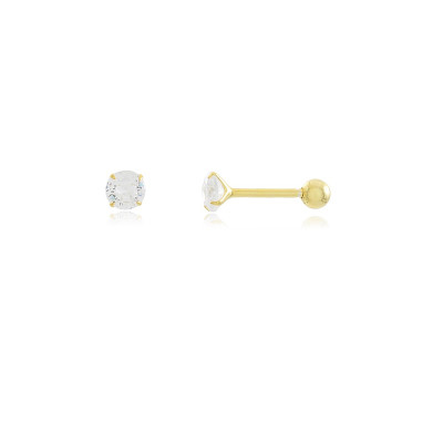 Brinco Mini Zirconia | piercing em prata 925 | Malu Maiese 2