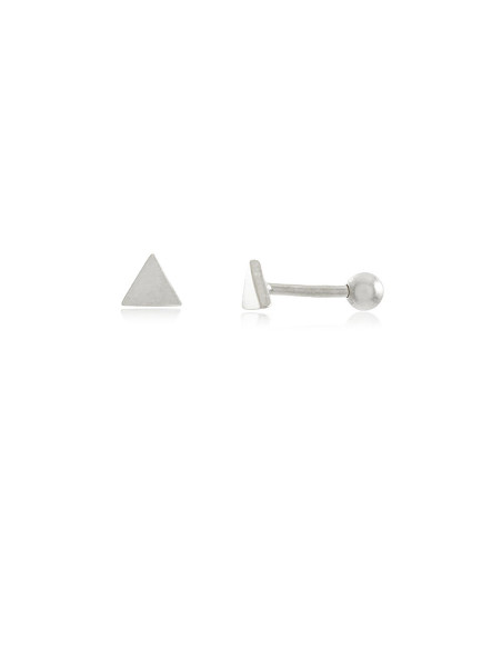 Triangle Piercing Earring | 925 silver mini earrings| Malu Maiese Triangle Piercing Earring | 925 silver mini earrings| Malu Maiese