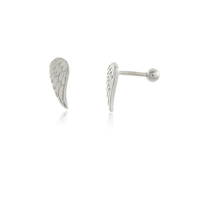 Brinco Piercing Pena | piercing em prata 925 com fecho de rosca. 2