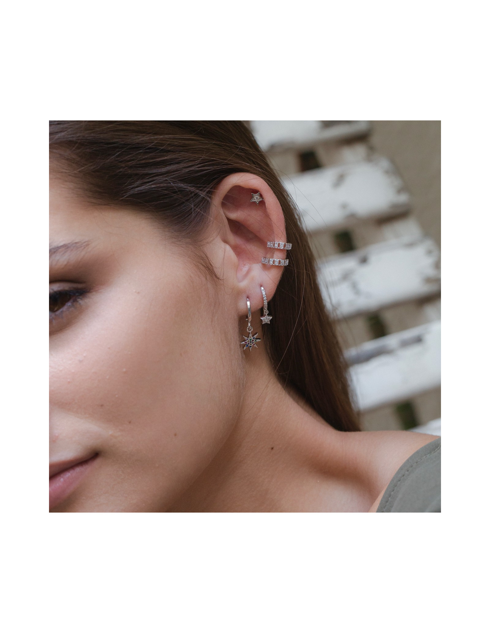 Pendiente Piercing Mariposa | piercing en plata 925 con circonitas