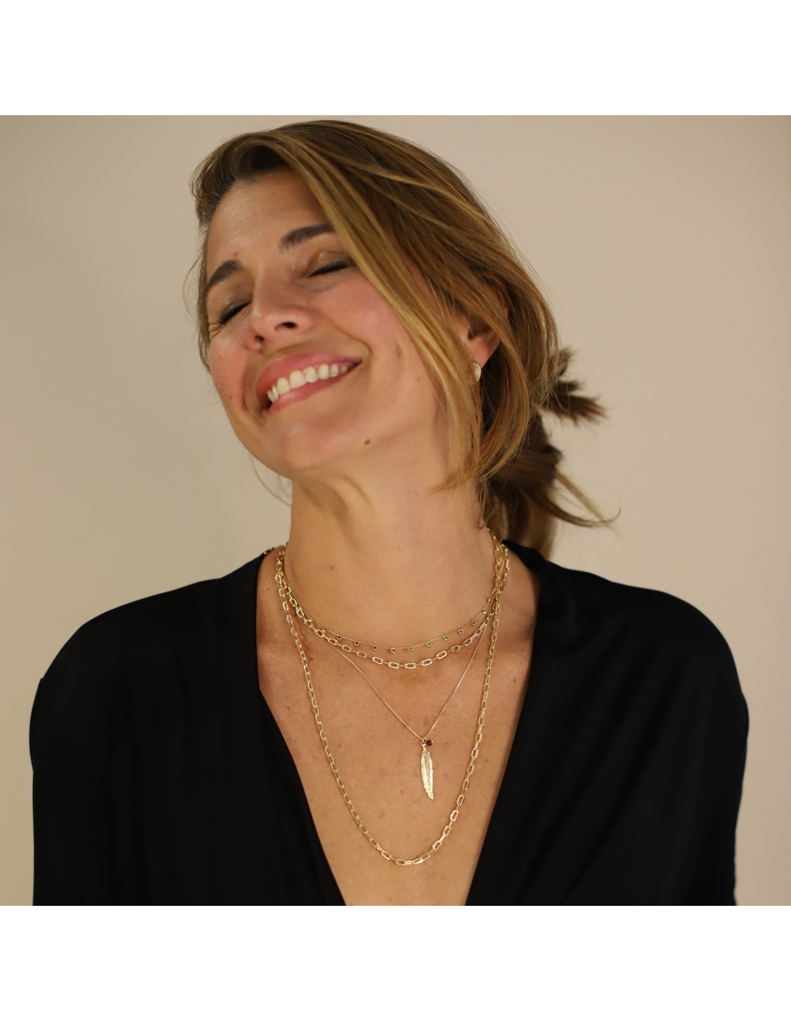 Feather Necklace | Gold Plated Feather | Malu Maiese