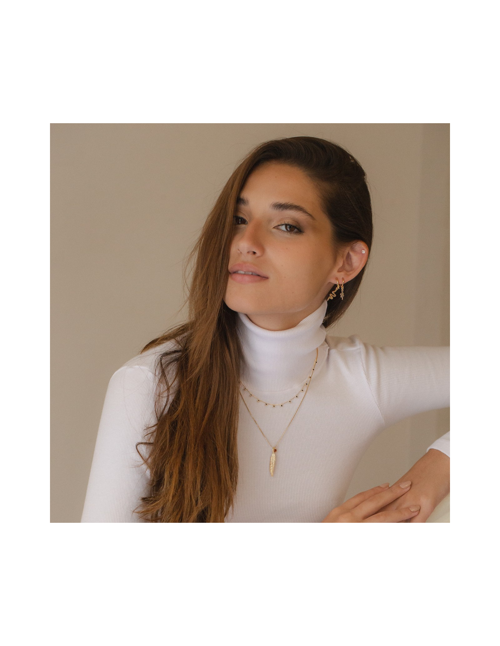 Feather Necklace | Gold Plated Feather | Malu Maiese