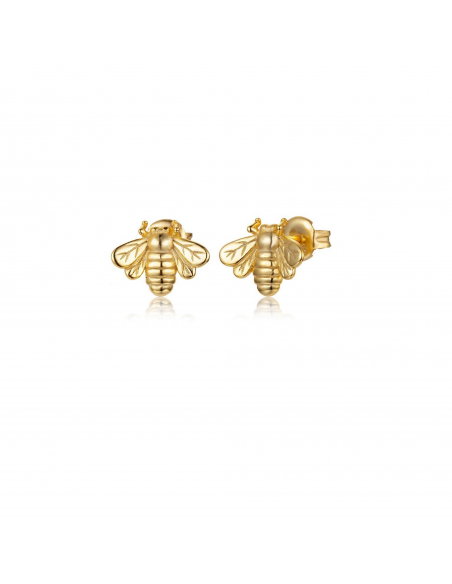 Gold Plated Bee Mini Earrings