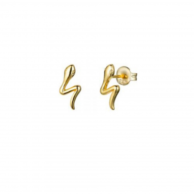 Gold Plated Snake Mini Earrings