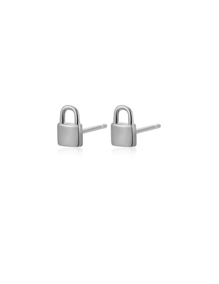 Padlock Earrings | 925 silver mini earrings | Malu Maiese Padlock Earrings | 925 silver mini earrings | Malu Maiese