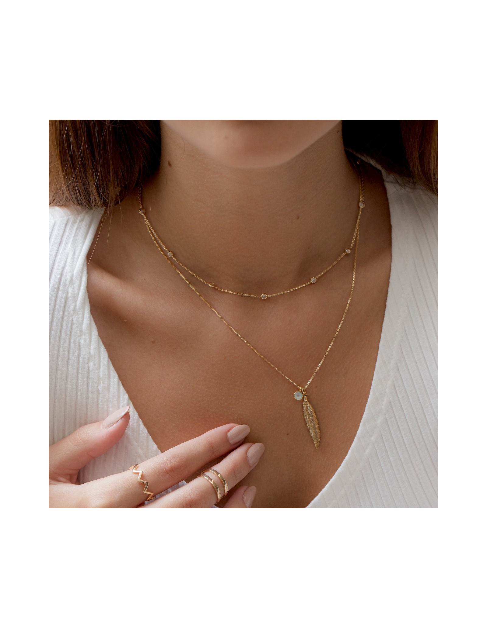 Feather Necklace | Gold Plated Feather | Malu Maiese