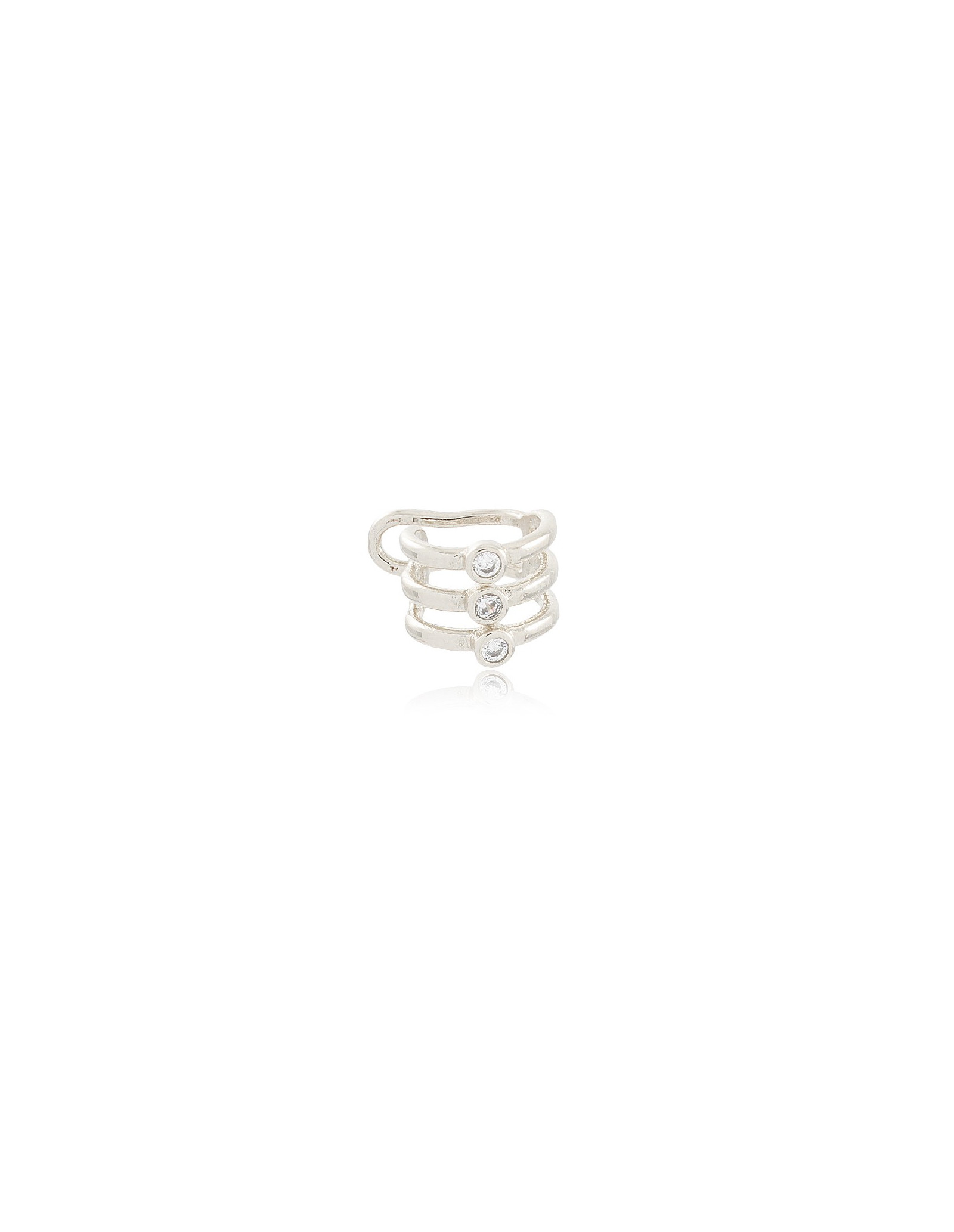 Ear Cuff Trio| Piercing Banhado a Ouro com Zirconias | Malu Maiese