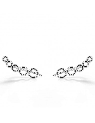 925 Sterling Silver Circles Ear Climbers