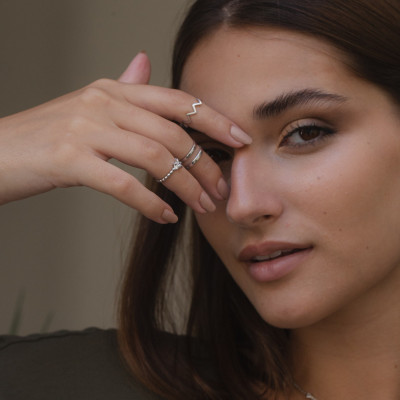 Anillo Midi Zig Zag | Anillo de Falange o Meñique | Malu Maiese 2