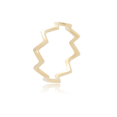 Zig Zag Ring | 18 karat Zig Zag Design Ring | Malu Maiese