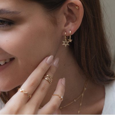 Star Midi Ring | Phalanx or pinky Star Ring | Malu Maiese 2