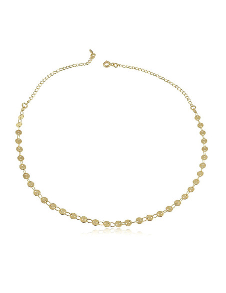 Boule Choker Necklace | Minimalist white gold necklace little coins. Boule Choker Necklace | Minimalist white gold necklace little coins.