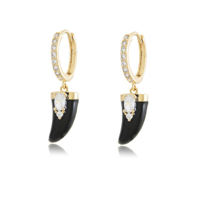 Aros Chilli | Pendientes aro con charm pimienta, oro 18k y circonitas. 2