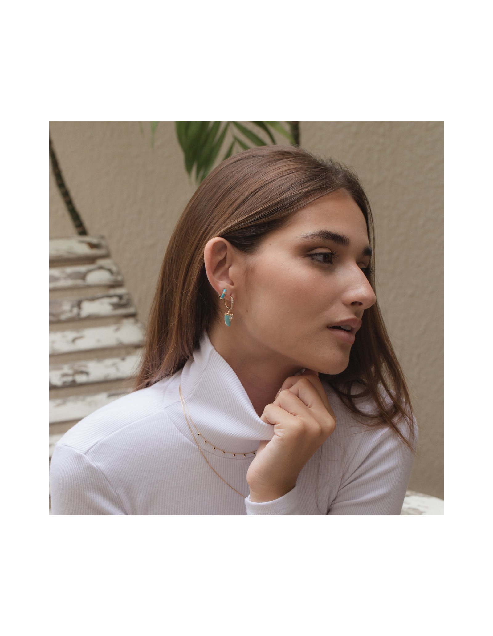 Aros Chilli | Pendientes aro con charm pimienta, oro 18k y circonitas.