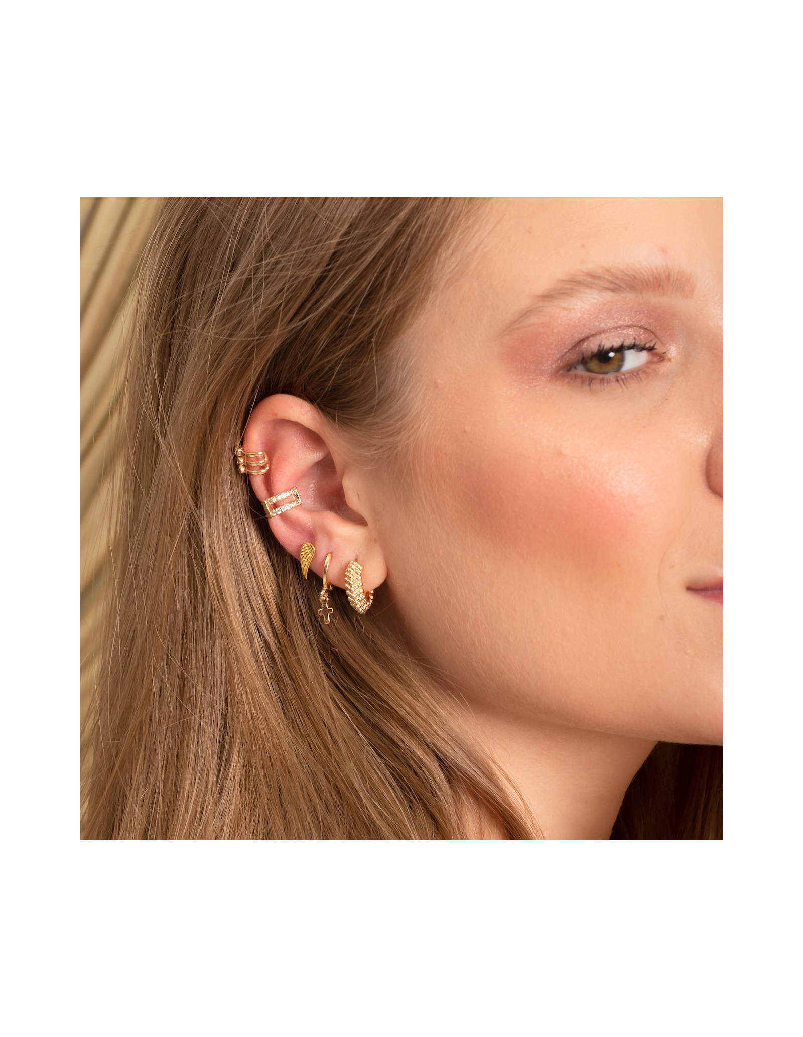 Shine Ear Cuff | 18k gold plated ear cuff, cartilage, cz | Malu Maiese