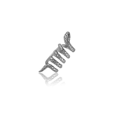Ear Cuff Serpente | Piercing a pressão em prata | Malu Maiese