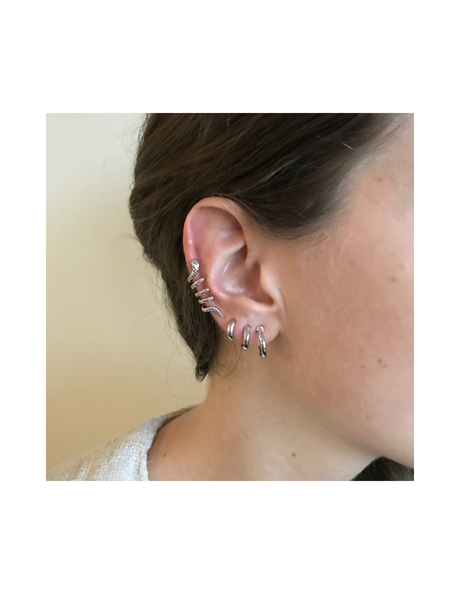 Snake Ear Cuff | Silver ear cuff, cartilage, non pierced | Malu Maiese