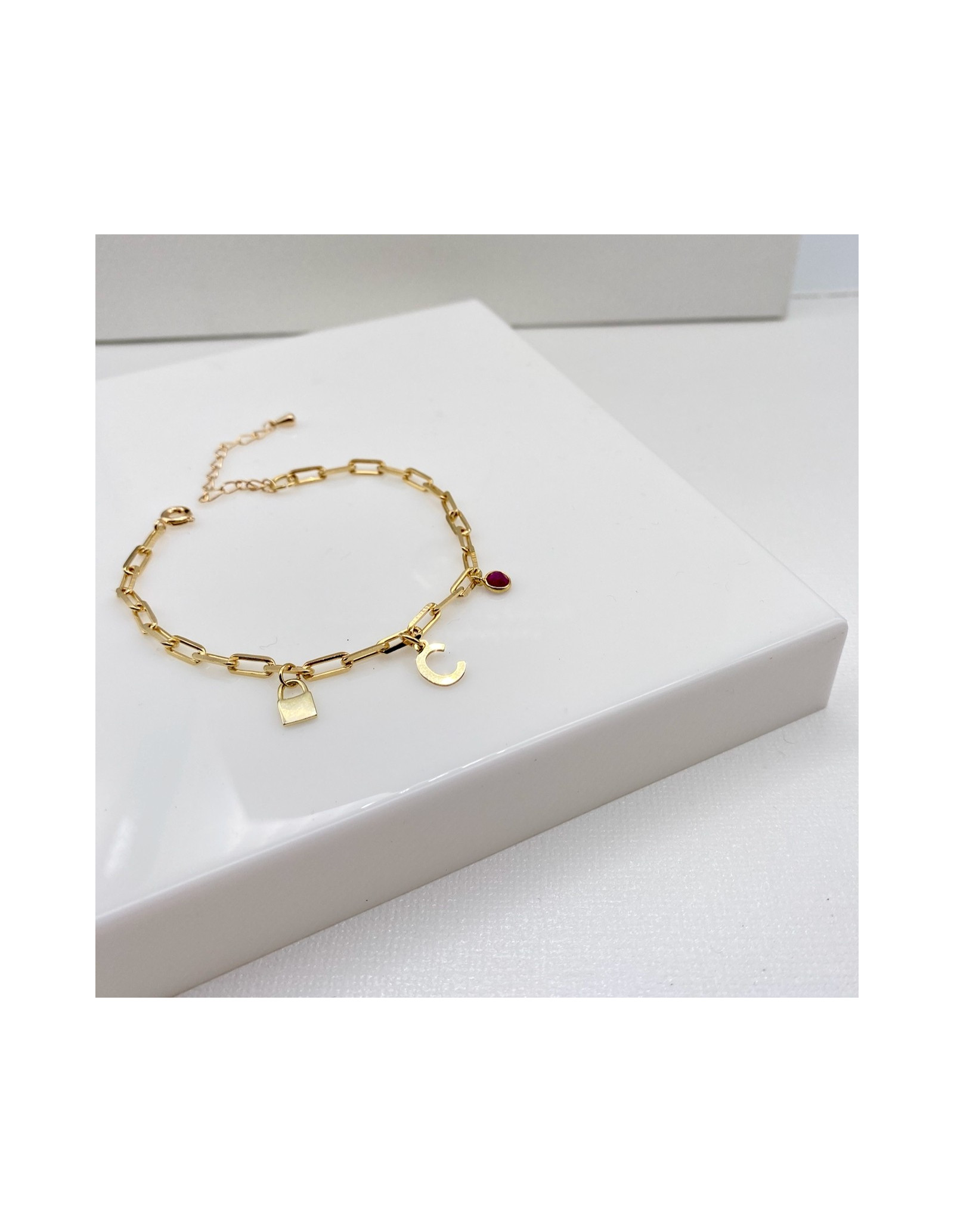 Liv Bracelet | Gold Plated Chain Bracelet for Personalisation