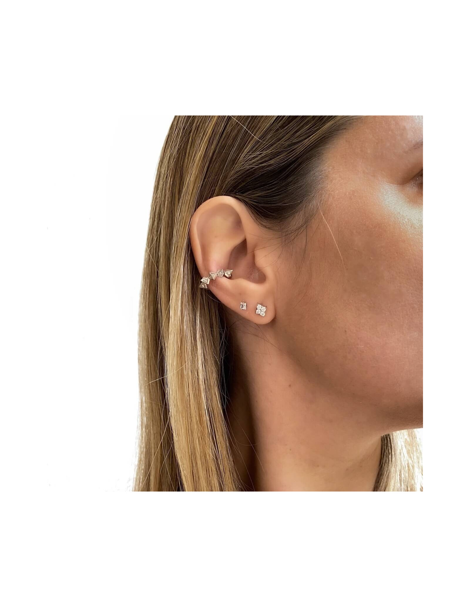 Pendiente Piercing Isa | Piercing en Acero con Circonitas | Malu Maiese